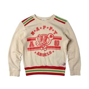 Angel Blue "happy angel" graphic crewneck